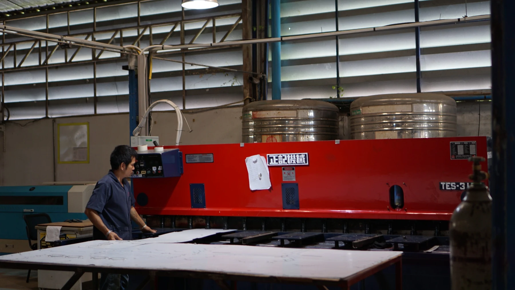 In-house sheet-metal cutting and fabrication